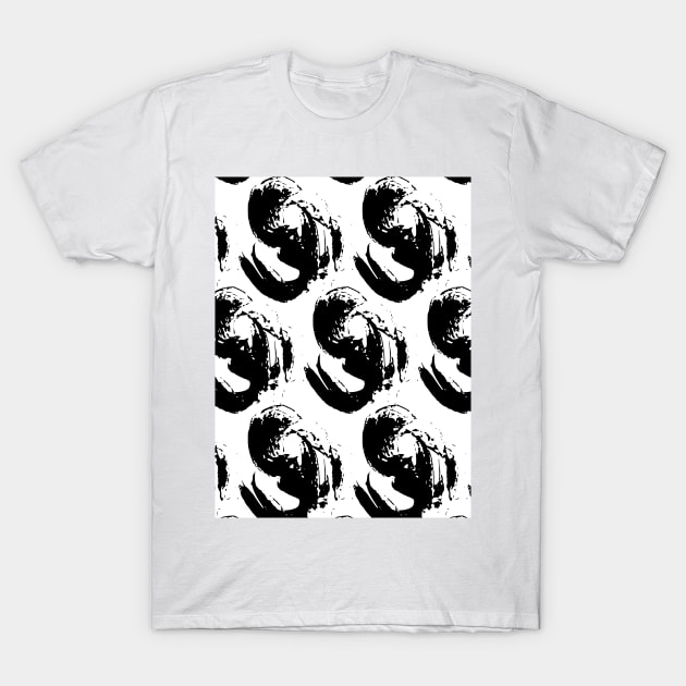 Black doodles on a white background T-Shirt by grafinya